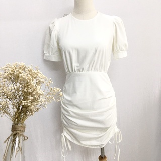 Đầm ôm body rút dây khoét eo tay phồng