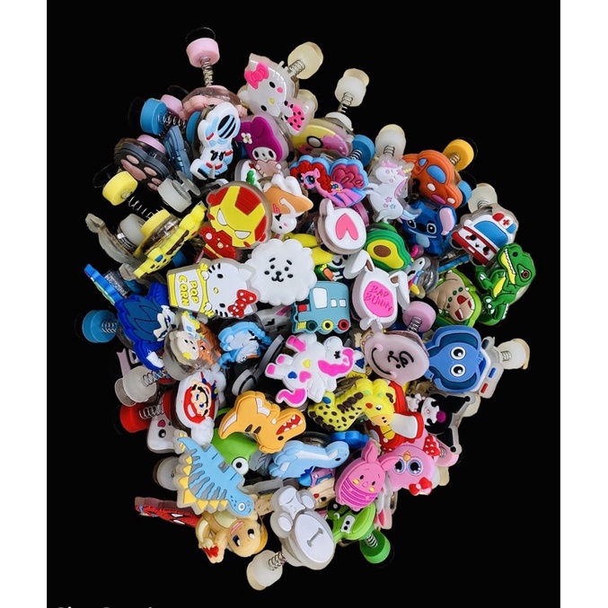 Jibbitz sticker đèn, lò xo đèn gắn dép