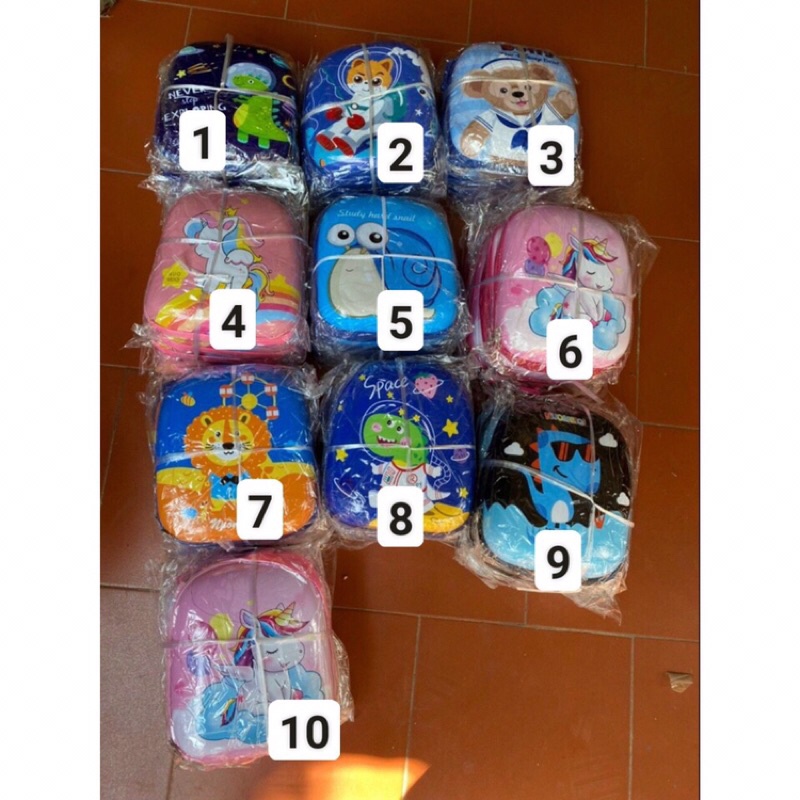 Ba Lô Cho Bé Trai Bé Gái Mầm Non 3-6 Tuổi Bằng Nhựa Dẻo