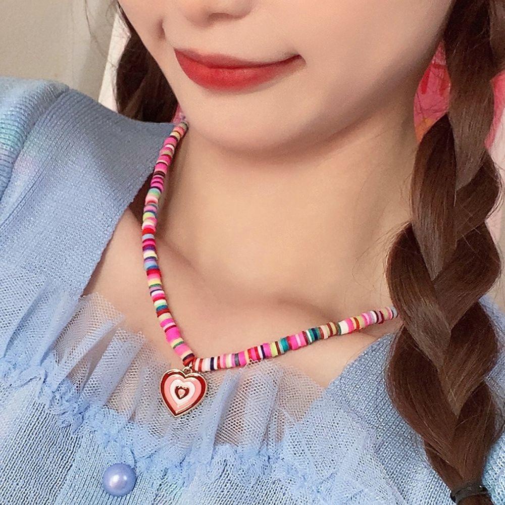 Vòng cổ Đất Sét Nhiều Màu Độc Đáo Đơn Giản Phong Cách Hàn Quốc