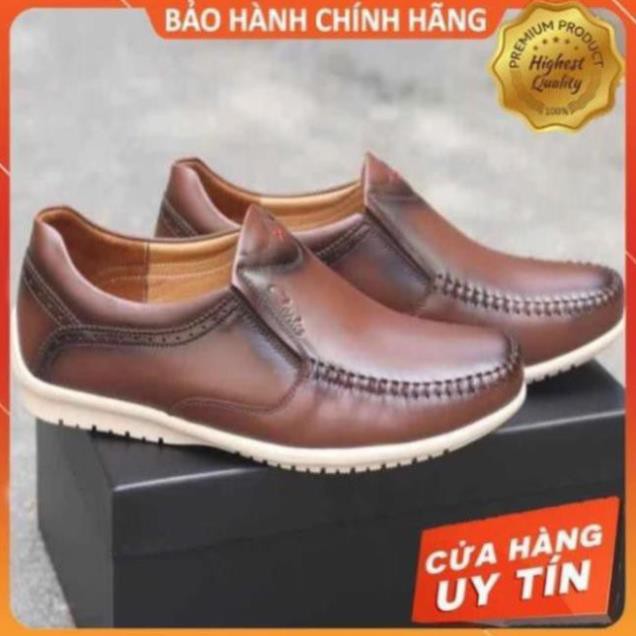 [Sale 3/3]GIÀY LƯỜI DA BÒ CLARKS PATINA NÂU TREND 2020 -pi9 *