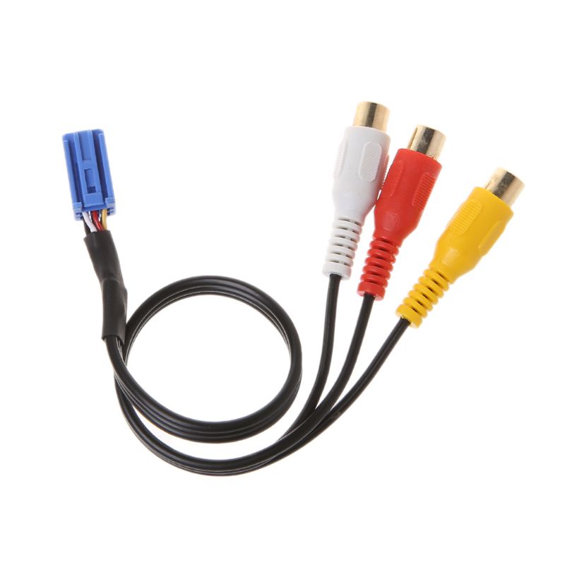 Cáp chuyển đổi 3RCA cho xe hơi Toyota DVD đầu 6Pin Blue AV Port 3040