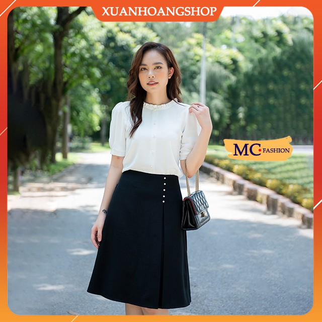 Chân Váy Chữ A Công Sở Nữ, Lưng Cao, Dáng Xòe Mc Fashion, Chất Co Giãn, Đủ Size, Màu Đen Cv0471 | BigBuy360 - bigbuy360.vn