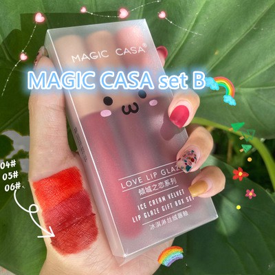 Chị Mỹ Set 3 Cây Son Kem Lì SHAQINUO Fluffy Lip Glaze | BigBuy360 - bigbuy360.vn
