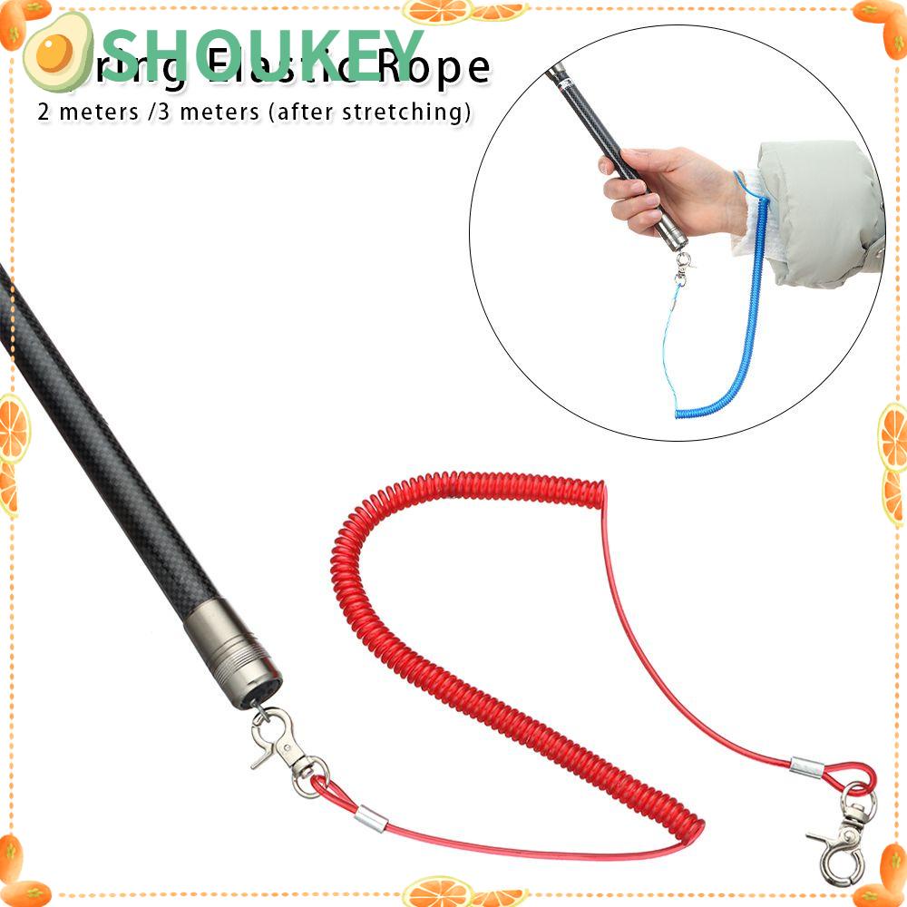 Dây lò xo co giãn bằng nhựa có móc khóa chống thất lạc điện thoại nhỏ gọn tiện dụng