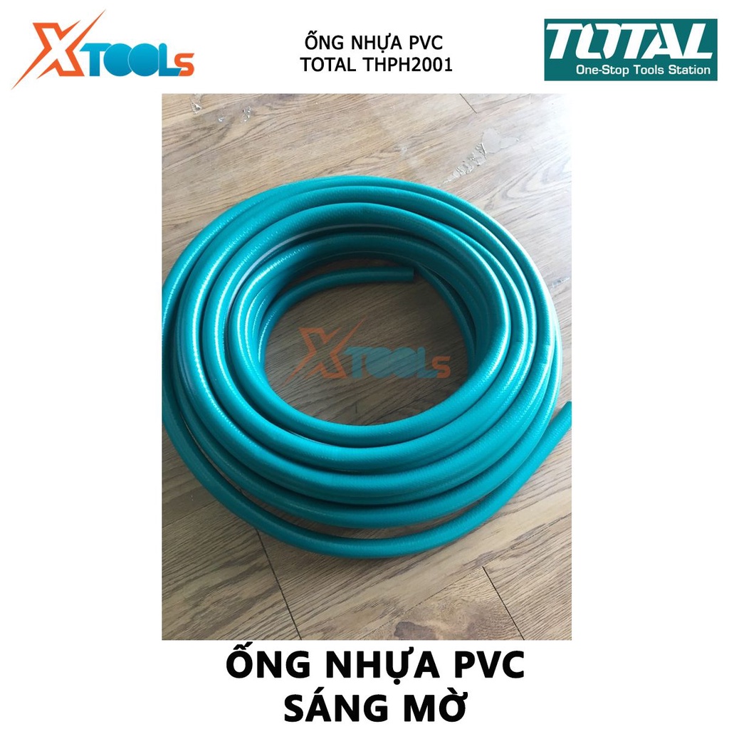 Ống nước vòi xịt PVC TOTAL THPH2001 dây dẫn nước Kích thước 20M x 1/2&quot;, mức Bùng nổ 300psi, lực kéo thử nghiệm 880N chốn