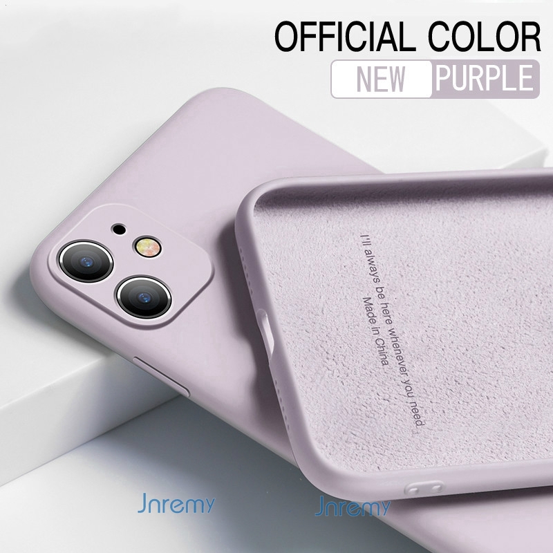Ốp điện thoại silicone mềm dẻo chính hãng màu trơn dành cho iPhone 11 Pro Max SE 2020 XS XR 6 6S 7 8 Plus