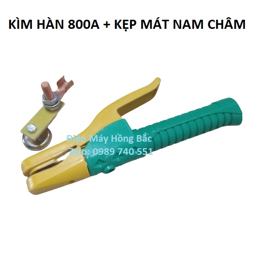 Kìm hàn que 800A loại tốt má đồng và kìm kẹp mát máy hàn