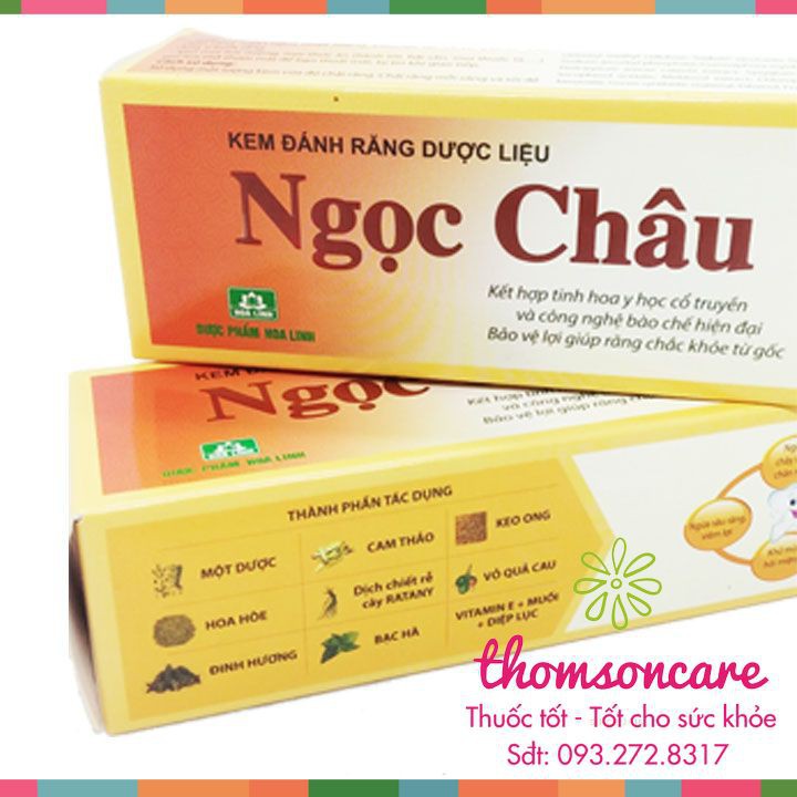 Kem đánh răng dược liệu Ngọc Châu 125g Chính hãng