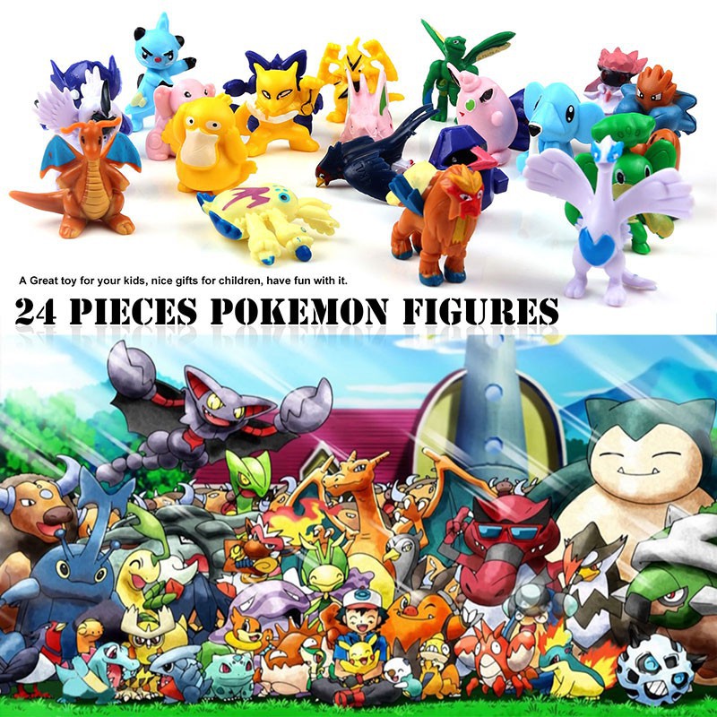 24 Cái Mô Hình Pokemon Nhiều Màu Sắc ngẫu nhiên