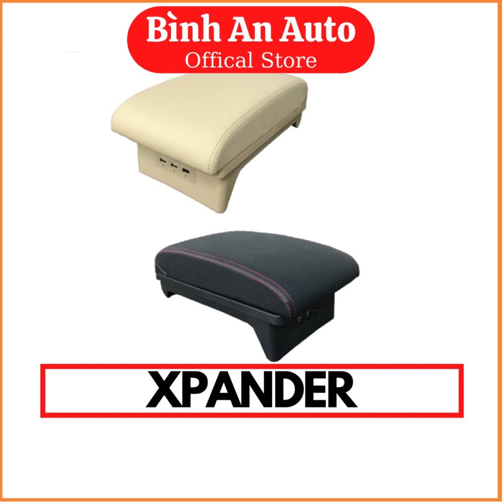 Hộp tỳ tay XPANDER tích hợp 3 cổng USB cao cấp - Bình An Auto