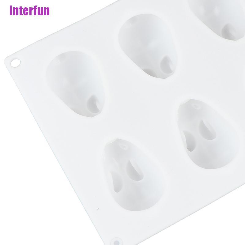 Khuôn silicon 6 Ngăn Hình Thỏ 3D Đáng Yêu