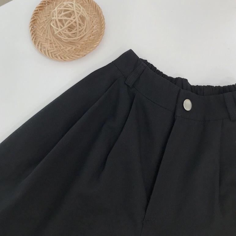Quần Short Kaki Nữ Quần Đùi Ống Rộng Cạp Chun Co Giãn Style Năng Động Lên Dáng Siêu Hách Chân