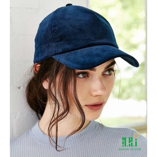 Nón kết / mũ lưỡi trai trơn chất nhung tăm