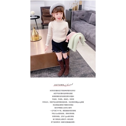 Áo len cổ cao phong cách Hàn Quốc thời trang mùa thu mới cho bé gái
