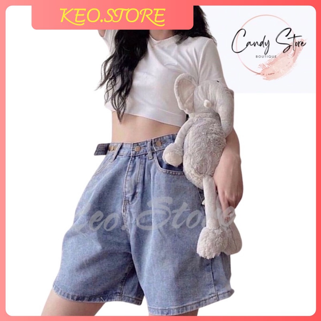 Quần short bò 🦋 ống rộng quần jeans chất đẹp loại 1 vải dày dặn k bai màu mix kèm áo