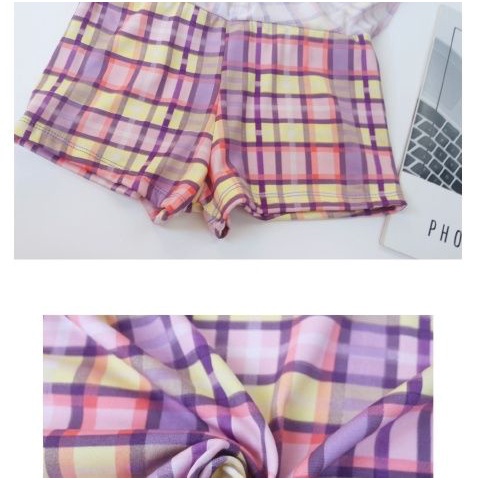 Bộ Đồ Bơi Hai Mảnh Họa Tiết Sọc Caro Phong Cách Quyến Rũ Cho Nữ