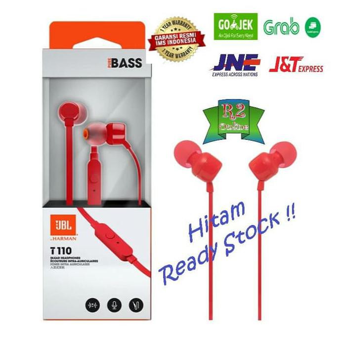 Tai Nghe Nhét Tai Jbl T110 Chính Hãng Đen