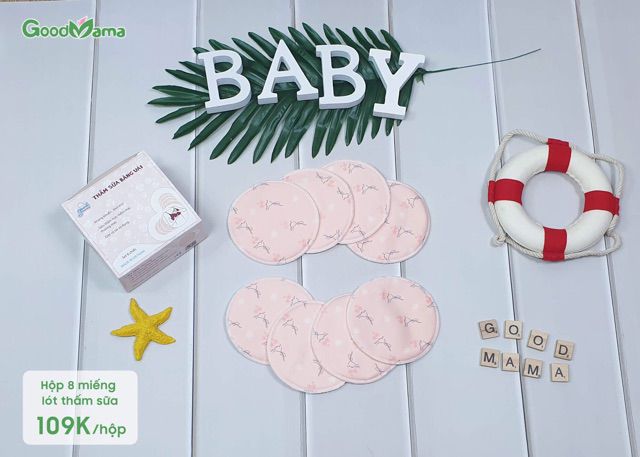 Thấm sữa bằng vải goodmama ( hộp 8 miếng)