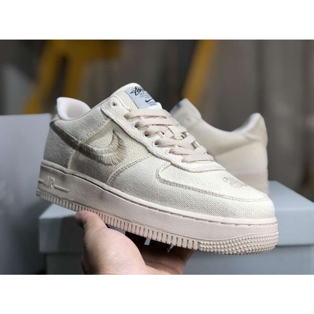 Giày Sneaker Cổ Thấp  AF1 - Air Force 1 x Stussy Fossil Stone | BigBuy360 - bigbuy360.vn