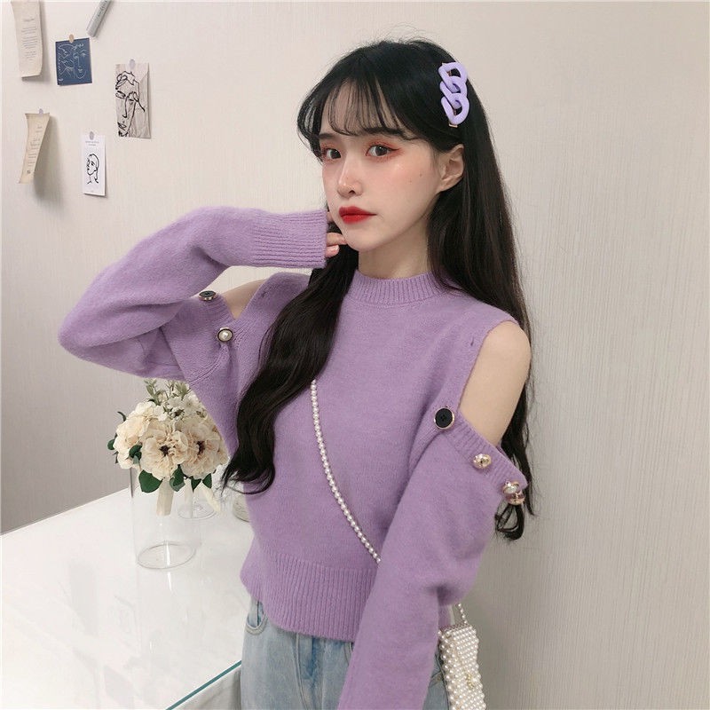 Áo Sweater Trễ Vai Thiết Kế Quyến Rũ Cho Nữ | BigBuy360 - bigbuy360.vn
