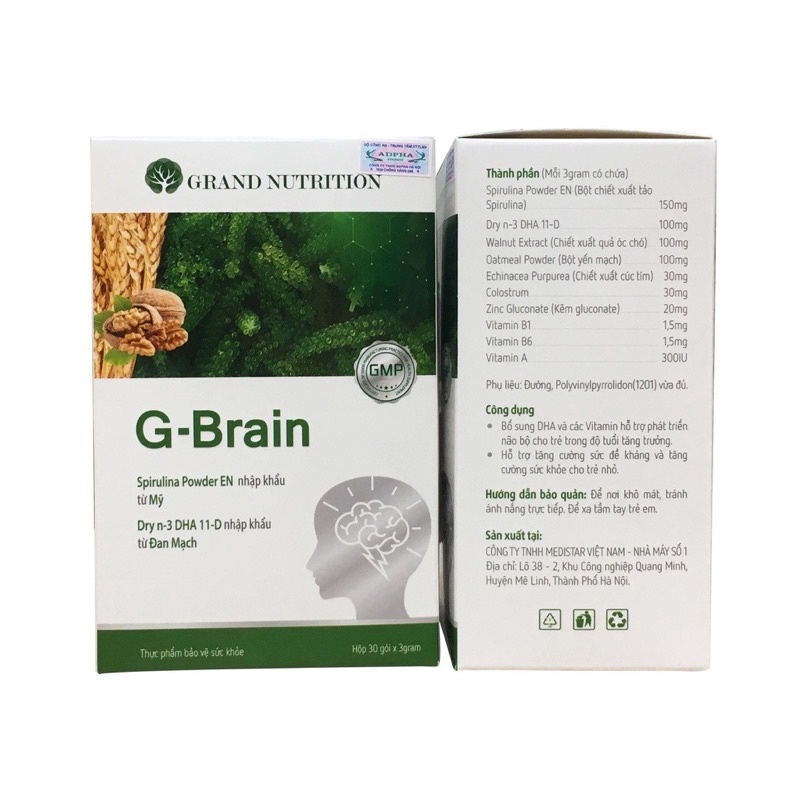 Cốm bổ não giúp bé thông minh tiếp thu nhanh- Cốm trí não G-Brain