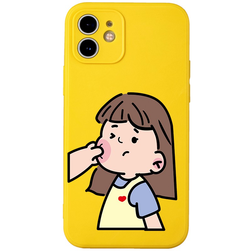 Ốp lưng JURSUE mềm hoạt hình cặp đôi dễ thương đẹp cho iPhone 13 12 11 Pro Max SE 2020 X XR XS ip 8 7 6 6S Plus kute Y3