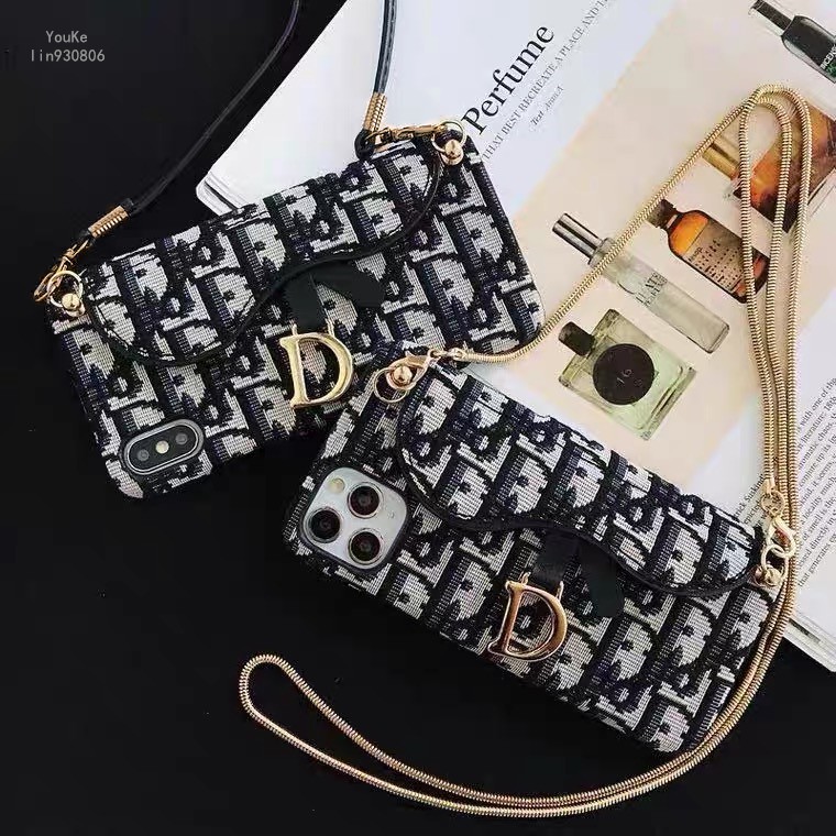 Ốp Điện Thoại Vải Thêu Họa Tiết Dior Sang Trọng Cho Iphone 12pro Mini 12promax 11pro