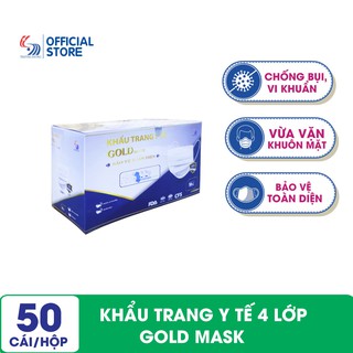 Khẩu trang y tế 4 lớp kháng khuẩn toàn diện Gold Mask Trường Dương - Hộp 50 cái