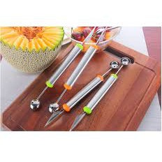 DỤNG CỤ MÚC TỈA TRÁI CÂY 2 ĐẦU -  cán kim loại
