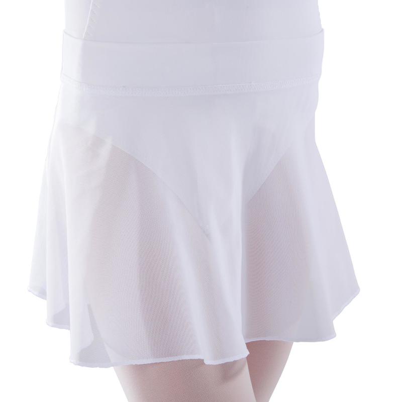 Váy ballet vải voan cho bé gái Decathlon STAREVER màu trắng