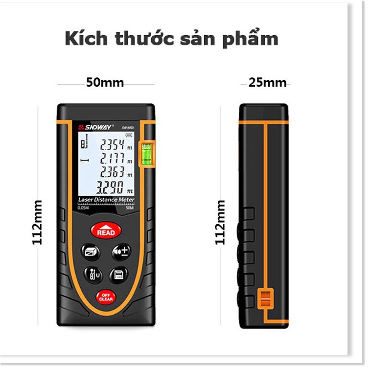 Thước đo khoảng cách bằng tia laser SNDWAY SW-M40/M50/M60 40m 50m 60m