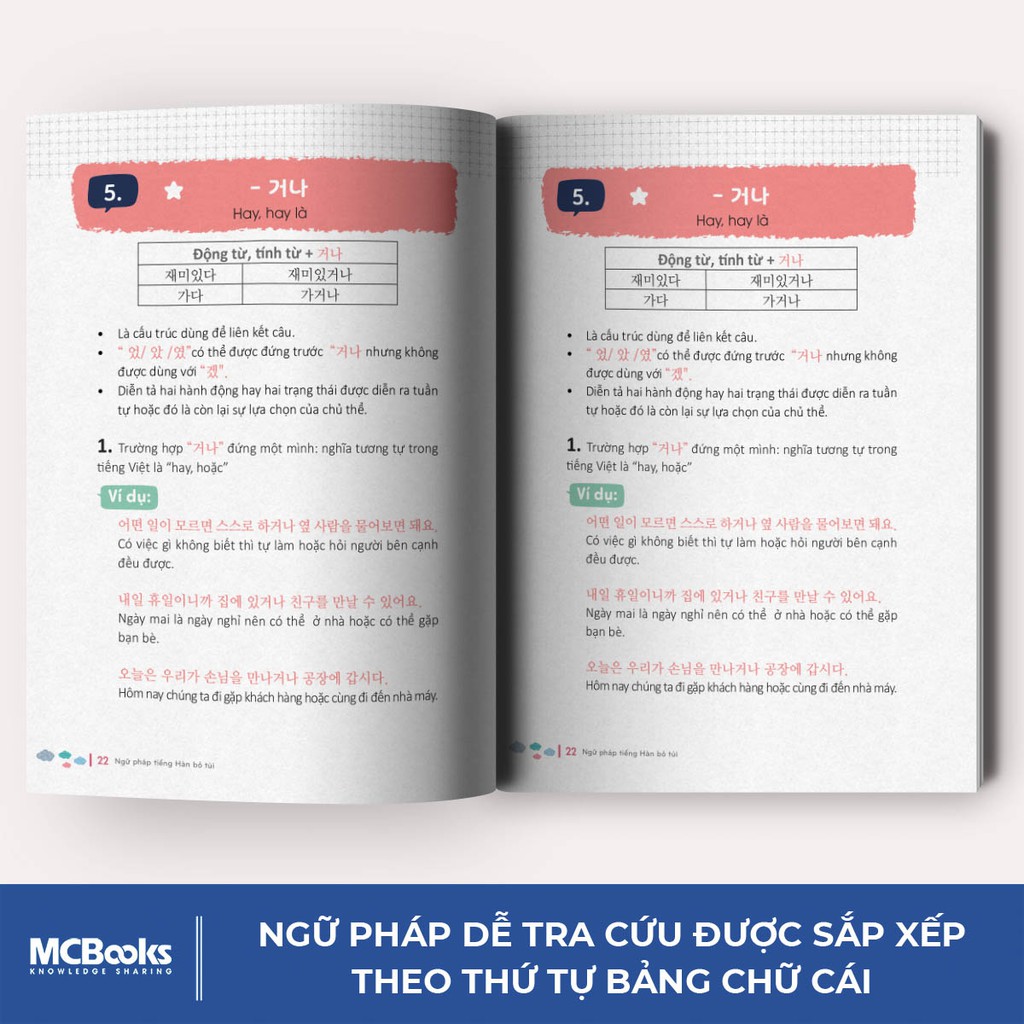 Sách Ngữ Pháp Tiếng Hàn Bỏ Túi MCBooks