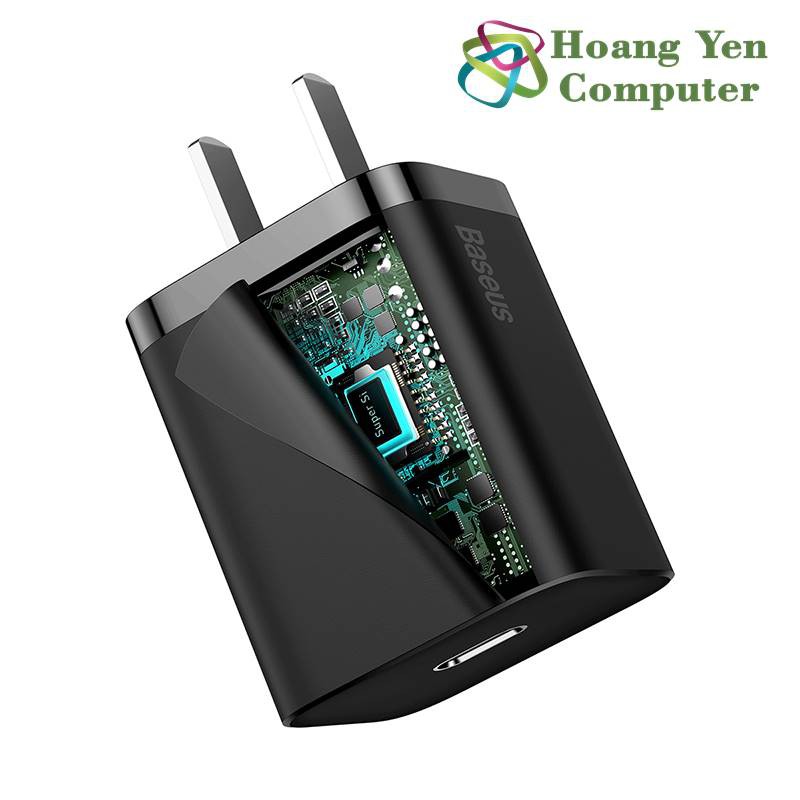 Cốc Sạc Nhanh 20W Type C BASEUS Super Si (Sạc Nhanh PD20W, QC3.0 18W) - BH Chính Hãng 6 Tháng - Hoàng Yến Computer