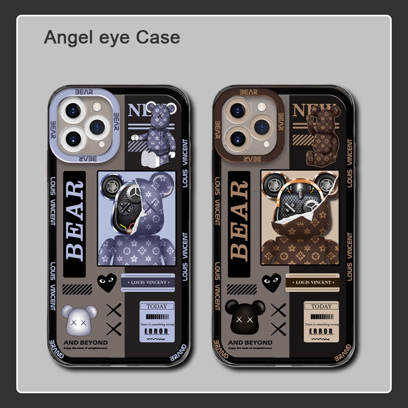Ốp Điện Thoại Hình Gấu Thời Trang Cho IPhone 13 Pro Max Case/ 12/ 11/ XS/ XR/ X/ 8/ 7/ 6/ 6s/ Plus Mini