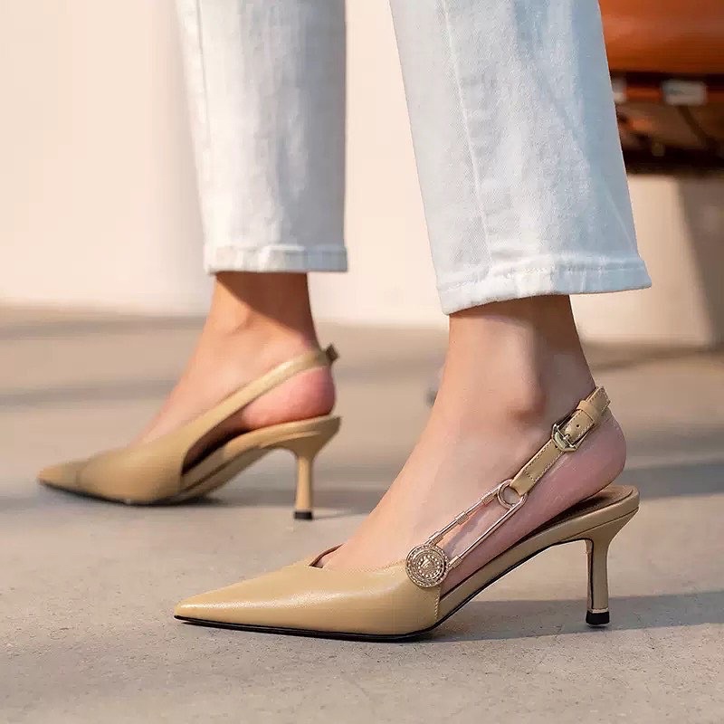 Giày công sở slingbacks gót 6cm