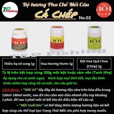 Bộ hương pha chế mồi câu cá Chép 101 Đài Loan