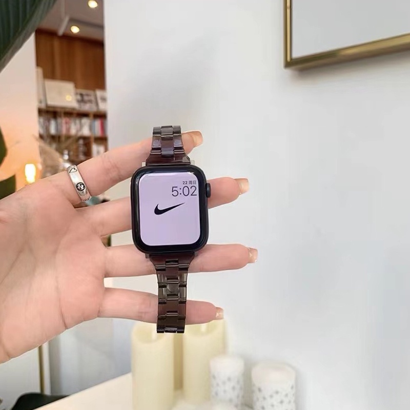 Dây Đeo Đồng Hồ Trong Suốt Cho Apple Watch Series SE 7 6543 38 41 45 40mm 42 44mm