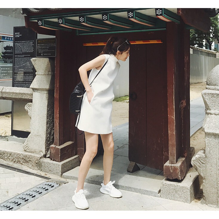 Váy Đầm Suông Dáng Rộng Họa Tiết Thêu Thời Trang Nữ