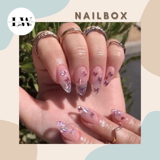 [ NAIL BOX ] MẪU BƯỚM TRONG SUỐT MIX KIM TUYẾN