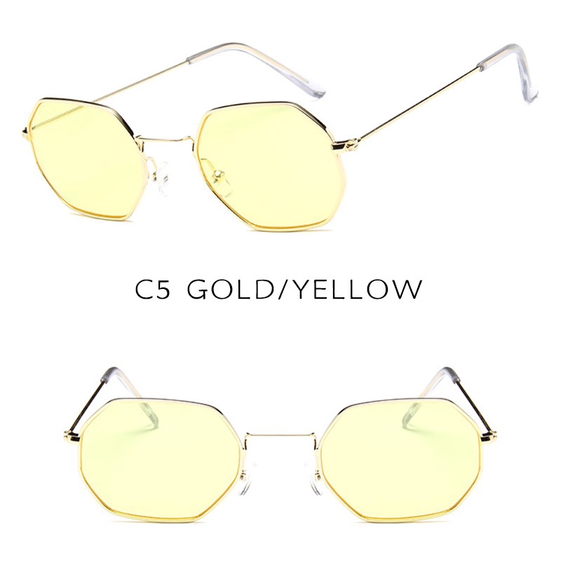 【Ready Stock】INS Fashion Metal Frame Small Sunglasses Women/Men UV400 Protection