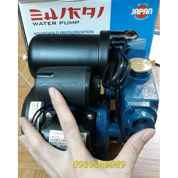 Máy bơm tăng áp cho máy giặt, bình nóng lạnh siêu mini Shirai SK101 Hàng chính hãng