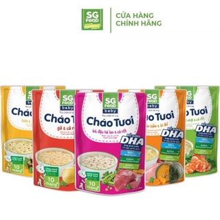 Lốc 52 - Combo 5 Cháo Tươi Baby Sài Gòn Food 240g Gà, Thịt Bằm, Bò, Tôm,