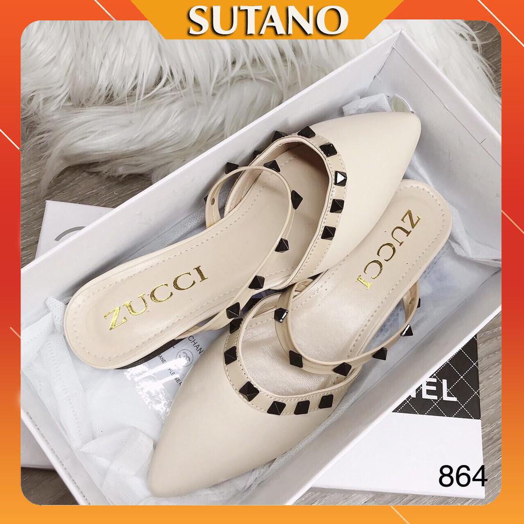 Giày sục nữ thời trang đính kèm hạt lấp lánh sang chảnh DS217  SUTANO