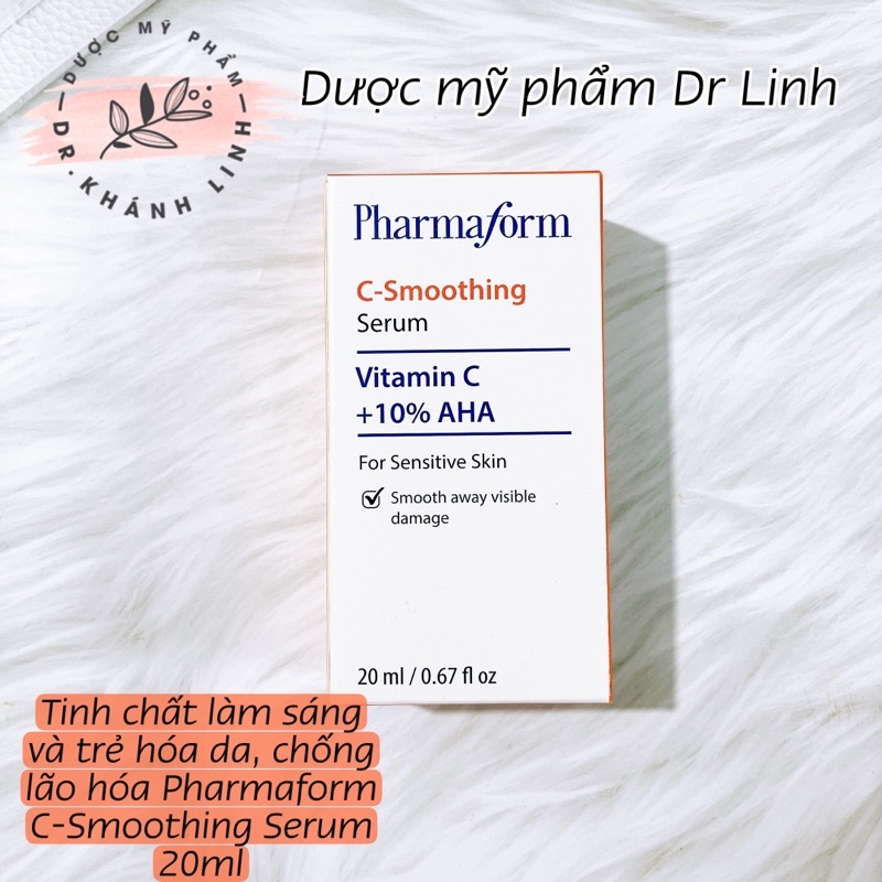Tinh chất làm sáng và trẻ hóa da, chống lão hóa Pharmaform C-Smoothing Serum 20ml
