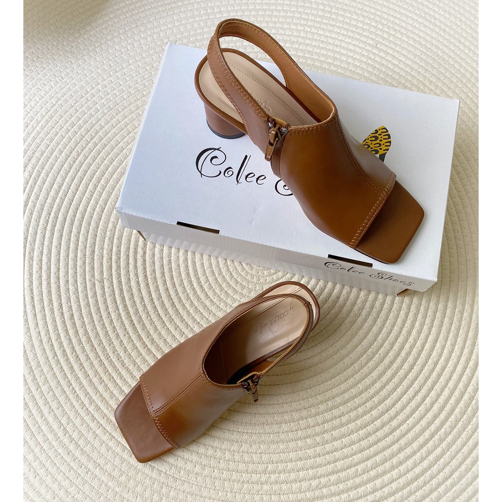 GIÀY SANDAL COLLE GIẢ BOOT GÓT TRÒN 5P