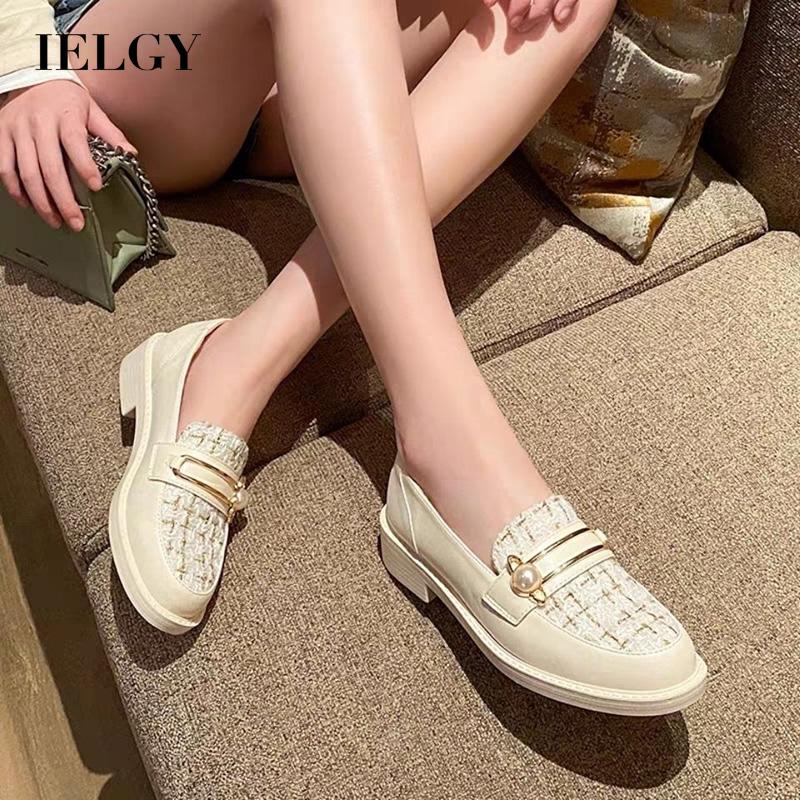 Giày da mềm IELGY đế dày quai bản rộng thoải mái cho nữ