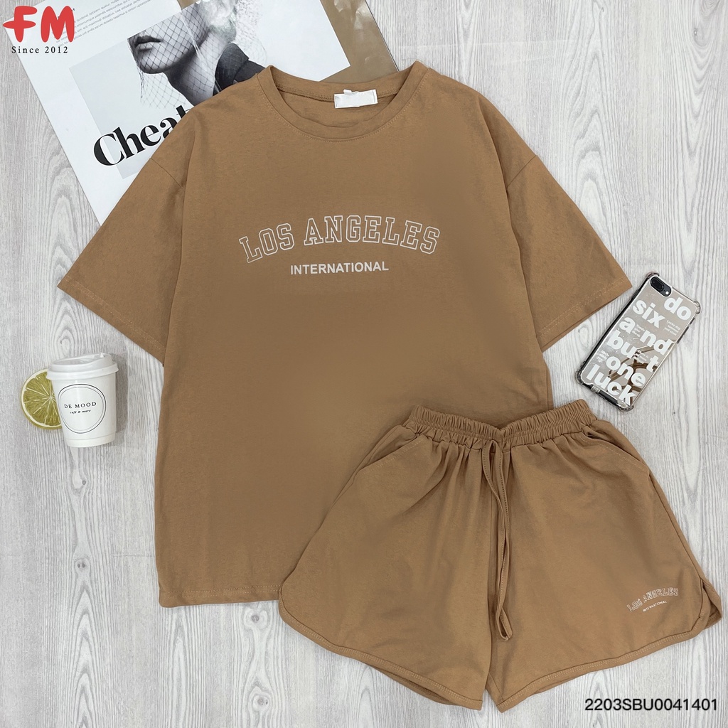 Sét Bộ Thun Đùi Los Angeles Thể Thao Năng Động I Set Đồ Bộ Thun Lạnh Mát Mẻ I Fmstyle Shop 220314020