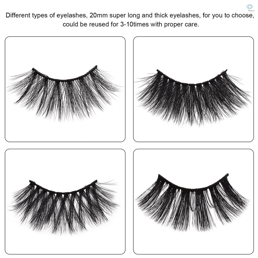 Set 5 cặp lông mi giả 3D 20mm bằng lông chồn nhân tạo mềm mịn tự nhiên có thể tái sử dụng
 | BigBuy360 - bigbuy360.vn