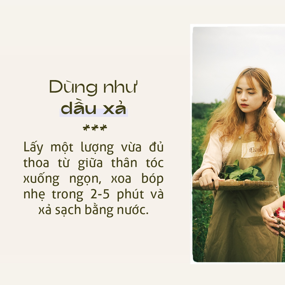 Dầu xả tự nhiên Fleura giúp tóc mềm suôn mượt phục hồi tóc hư tổn 300ml